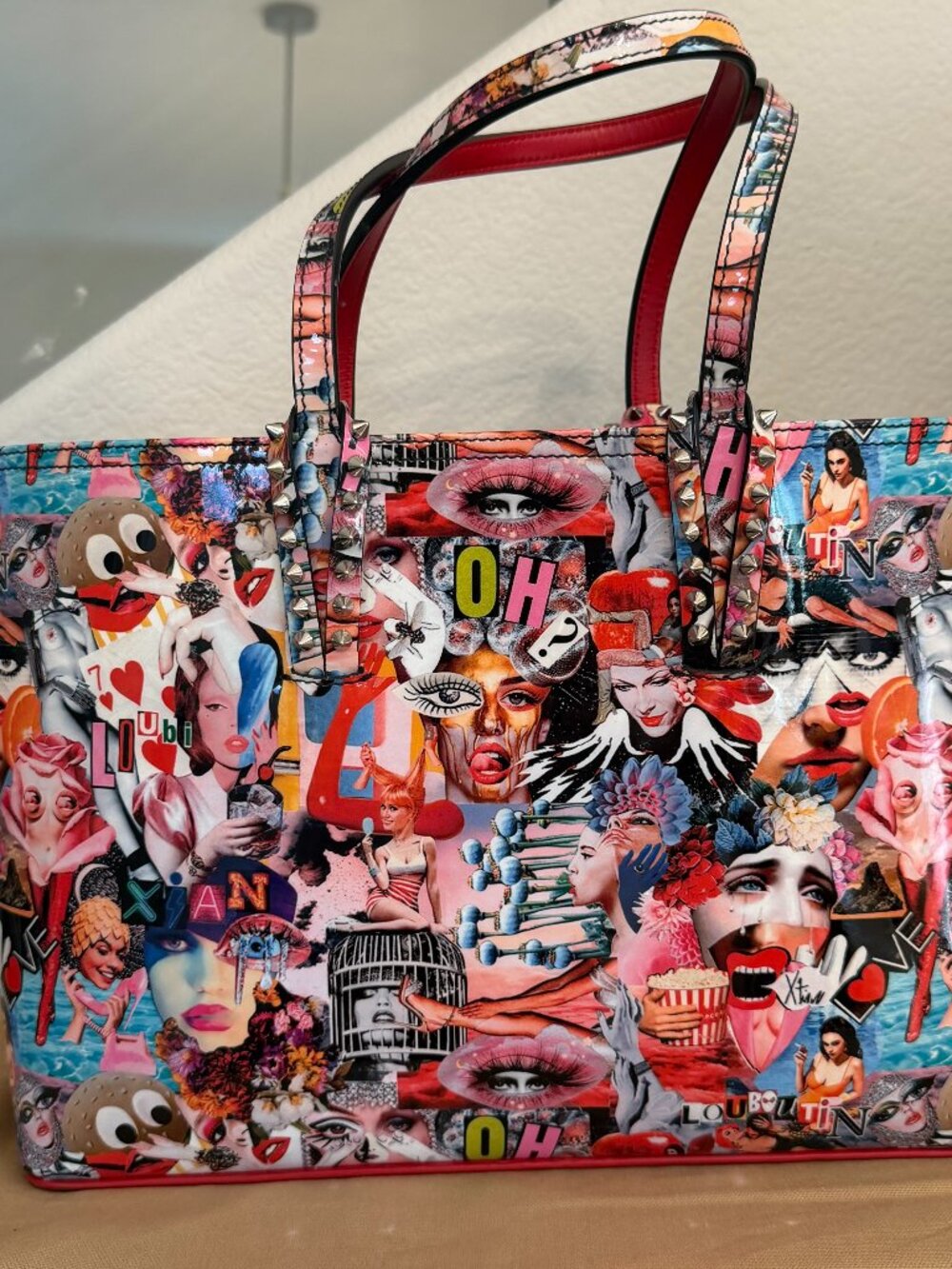 Christian Louboutin Small Cabata Oh Xtian Leather Tote - Picture 2 of 6